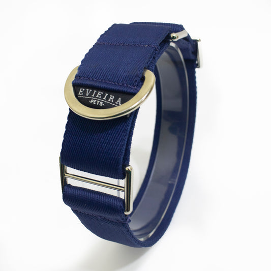 Collar martingale Azul oscuro gross (4 cm)