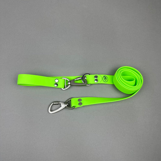 Traílla doble función Impermeable Verde neón