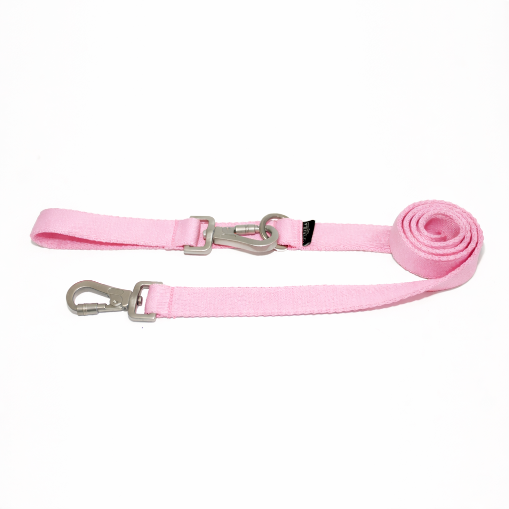 Traílla doble función Rosa claro
