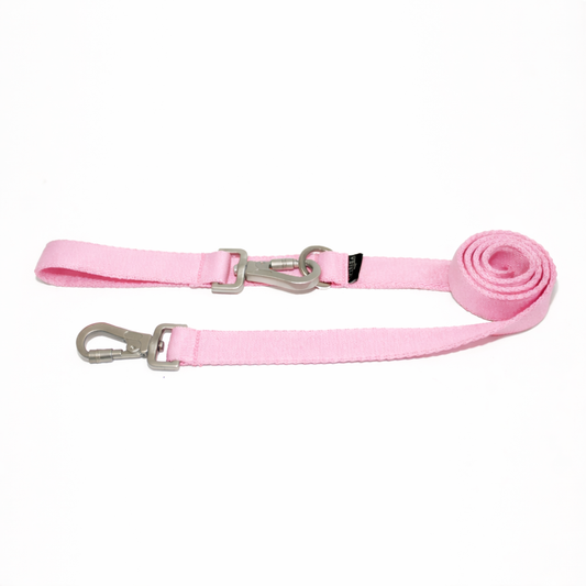 Traílla doble función Rosa claro