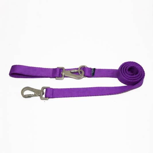 Traílla doble función morada