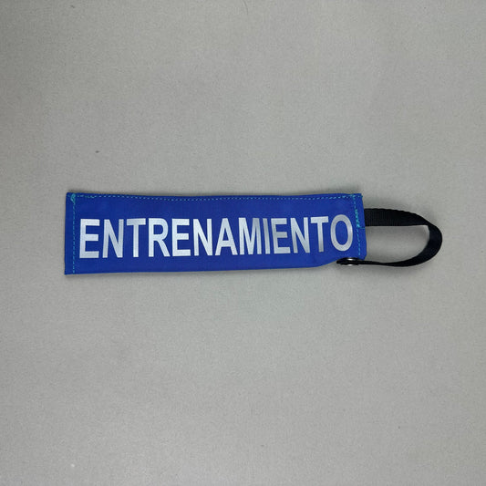 TAG para traílla ENTRENAMIENTO (azul)