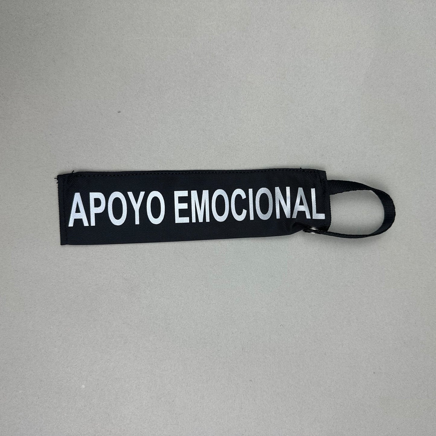 TAG para traílla APOYO EMOCIONAL (negro)