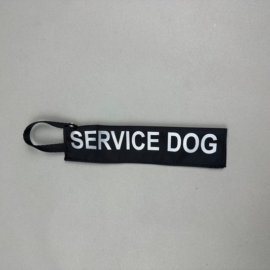 TAG para traílla SERVICE DOG (negro)