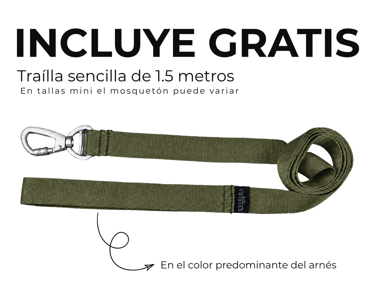 Arnés en H Army + trailla GRATIS